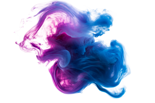 Colorful swirling abstraction with blue and purple shades