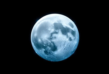 Obraz premium Transparent Fragment of the Moon Isolated on Black Background