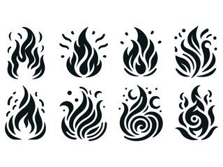 Obraz premium Flames Vector Icon Pack 
