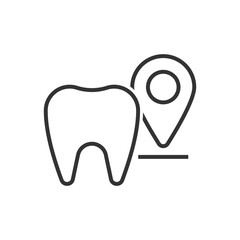 Dental Care Location Icon Dentist Map Pin Icon