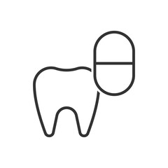 Tooth Pills Icon - Dental Pharmacy Icon