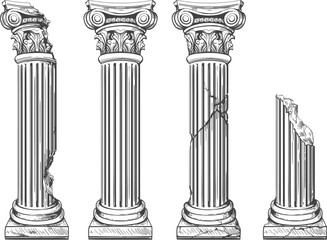 Engraving ancient columns