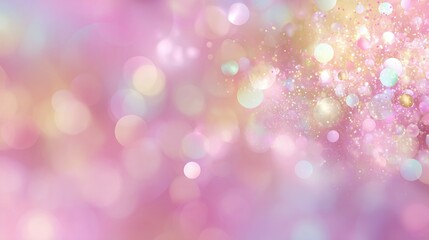 Fototapeta premium Abstract blurred background with pink purple and golden hues soft focus.