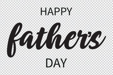 Happy Father's Day logo design, Handwritten text with Father's Day with love vector logo, love for fathers.