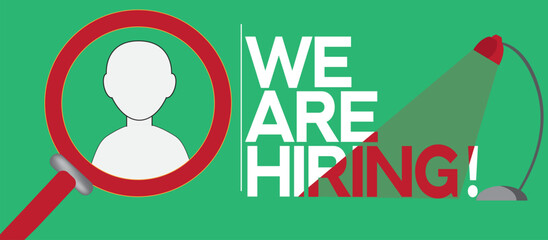 Job vacancy banner design. We are hiring - join our team