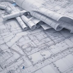 Architectural blueprint photo effect  Technology, design, drafting elements  , blue, home