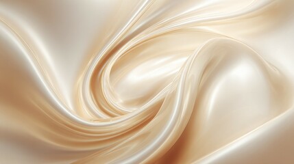 Obraz premium Abstract flowing fabric background with smooth curves and light neutral colors.