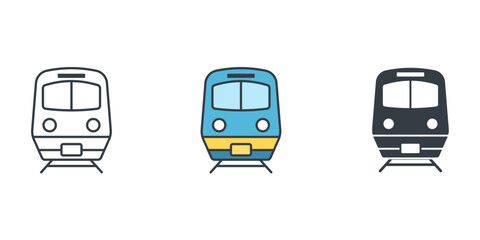 Train icon symbol vector illustration isolated on white background