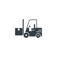 Forklift icon symbol vector illustration isolated on white background