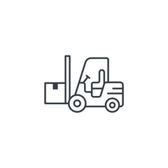 Forklift icon symbol vector illustration isolated on white background