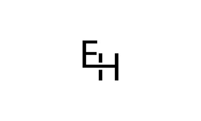 EH initial letter, monogram logo