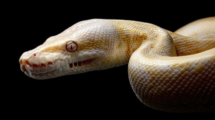 Obraz premium Cream colored snake close up