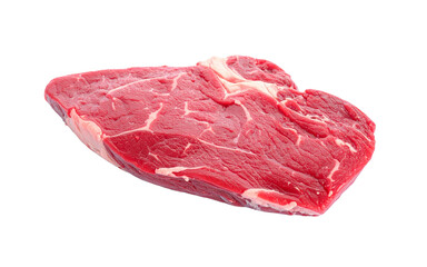 Fototapeta premium Piece of raw beef suitable for food blogs, restaurant menus, cooking demonstrations, butcher shops, and culinary advertisements.