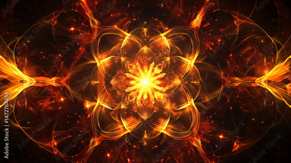 Poster abstract digital network connections forming a cube. futuristic concept for data transfer in the dig