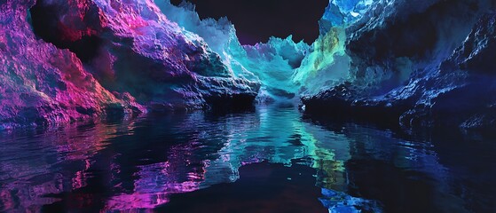 Neon Canyon Reflection