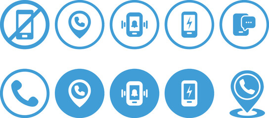 gps navigation set, contact list call icon, message icon, smartphone icons, black and white icons design Vector illustration