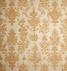 Subtle gold damask pattern on cream  Classical design, luxurious feel , texture, background, scroll