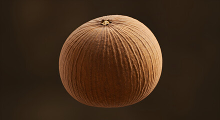 Isolated Santol Fruit With Distinctive Brown Color And Textured Surface