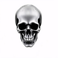 Fototapeta premium A detailed black and white illustration of a human skull, symbolizing mortality.