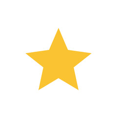 Obraz premium Simple yellow star icon on white background 