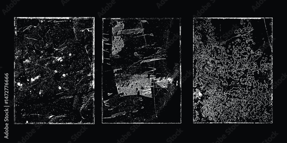 Leinwandbilder grunge urban backgrounds set.texture vector.dust overlay distress grain ,simply place illustration o