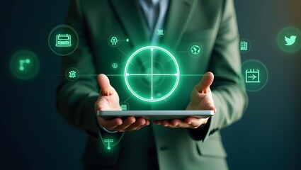 a futuristic interface, digital data