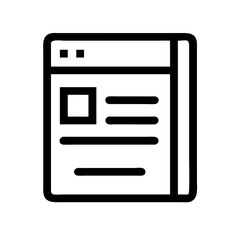 Online form icon representing contactless technology and remote services