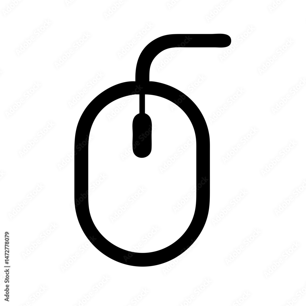 Aufkleber mouse click icon representing contactless technology and remote services