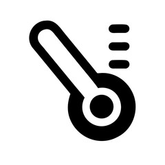 Thermometer icon representing contactless technology and remote services