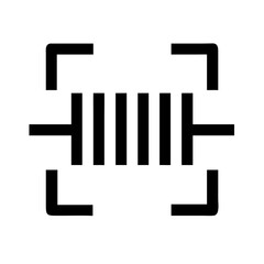 Barcode scan icon representing contactless technology and remote services