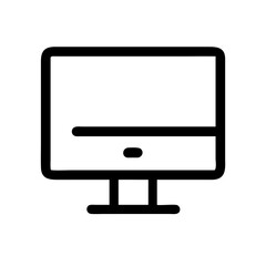 Monitor screen icon representing contactless technology and remote services