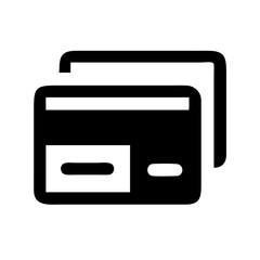 Credit card icon representing contactless technology and remote services