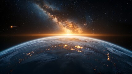 Earthrise in cosmic splendor