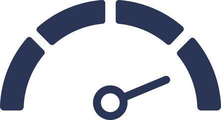 Vector single gauge icon: speedometer, tachometer, pressure, fuel and temperature meters for dashboards.