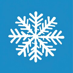 Serene White Snowflake: A Simple Winter Design