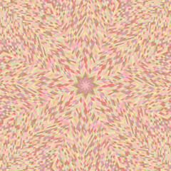 Dynamic geometrical hypnotic circular burst mosaic pattern background