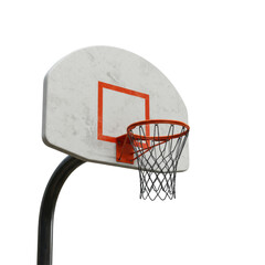 basketball hoop isolated on transparency background, PNG, basketball court, basketball goal, basketball equipment, isolated hoop, transparent basketball hoop