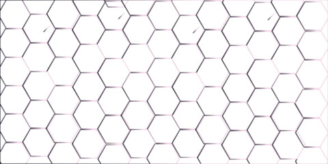 Naklejka premium Abstract square digital grid pattern background with hexagons. Modern hexagon polygonal technology vector.. Black Hexagonal Pattern Metallic background with black and gold.