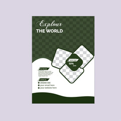 Explore the World &ndash; Adventure Travel Flyer Design Template.