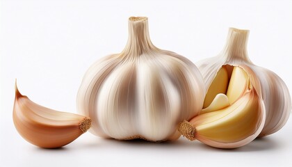 garlic isolated on white background