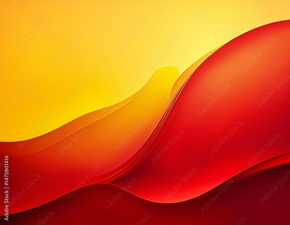Wall mural yellow and red background with a red gradient