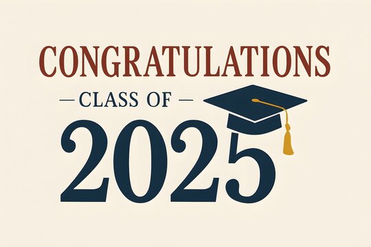 Class of 2025 Graduation Text Design