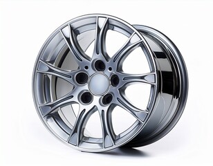 Obraz premium car metal disc rims isolated on a white background
