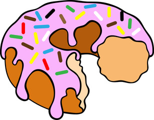 doughnut illustration isolated on white background