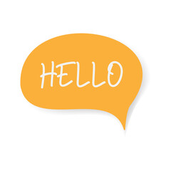 Hello speech bubble vector illustration