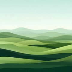 Abstract green landscape wallpaper background illustration