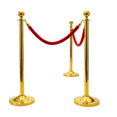 Golden pole barricade  PNG 