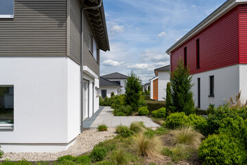 Moderne Eigenheime in Wohnsiedlung