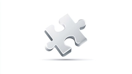 Obraz premium Strategic Puzzle Piece Vector Icon for Problem Solving and Strategy