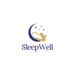Moon dream Sleep Well Relax  Logo Design editable victor brand identity image  for business name ideas and creative needs 
